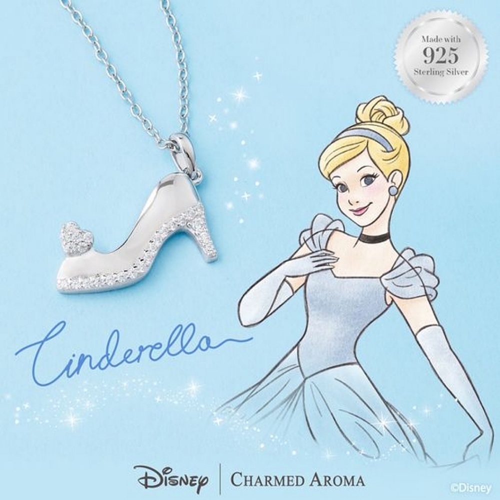 Disney Cinderella Silver Glass Slipper Necklace